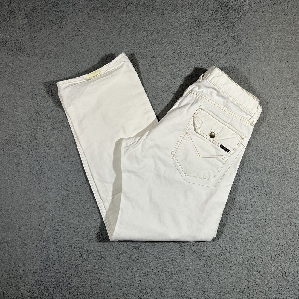 Y2k Energie Jean'session Mens Size 38x35 Regular White Jeans Pants #3626
